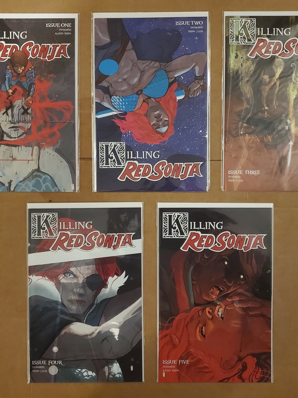 Killing Red Sonja 1 2 3 4 & 5 Dynamite Comics Entertainment 2020 NM BOARDED